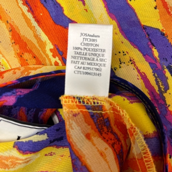 Josa Tulum Swim Cover Up One Size Colorful Asymmetrical Beach Resort Cruise EUC - Picture 12 of 14